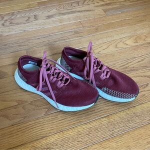 Women's Adidas Pureboost Go Running Shoes Burgundy  - Size 7